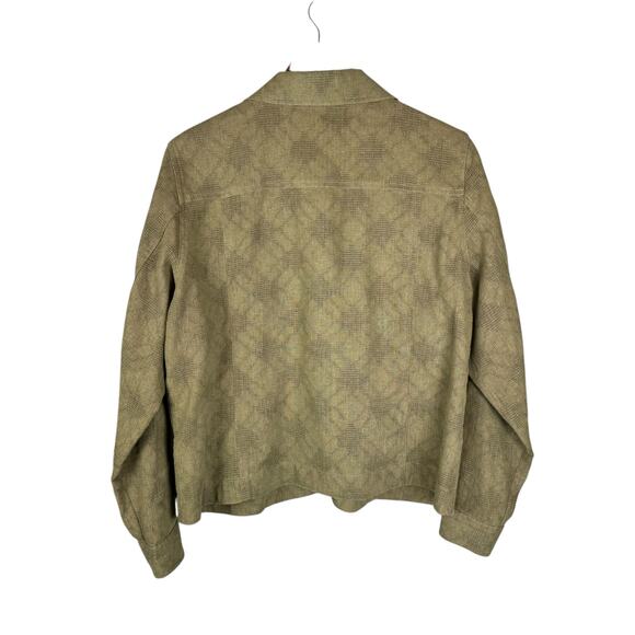 Coldwater Creek Vntg Long Sleeve Button Down Linen Blend Shacket Blazer Jacket - Picture 11 of 13